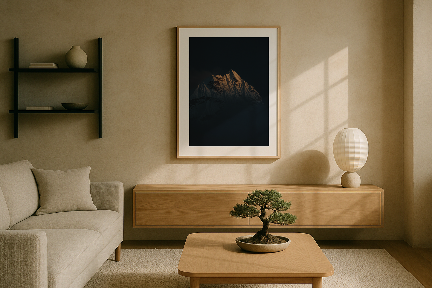 Ama Dablam emerging through the clouds