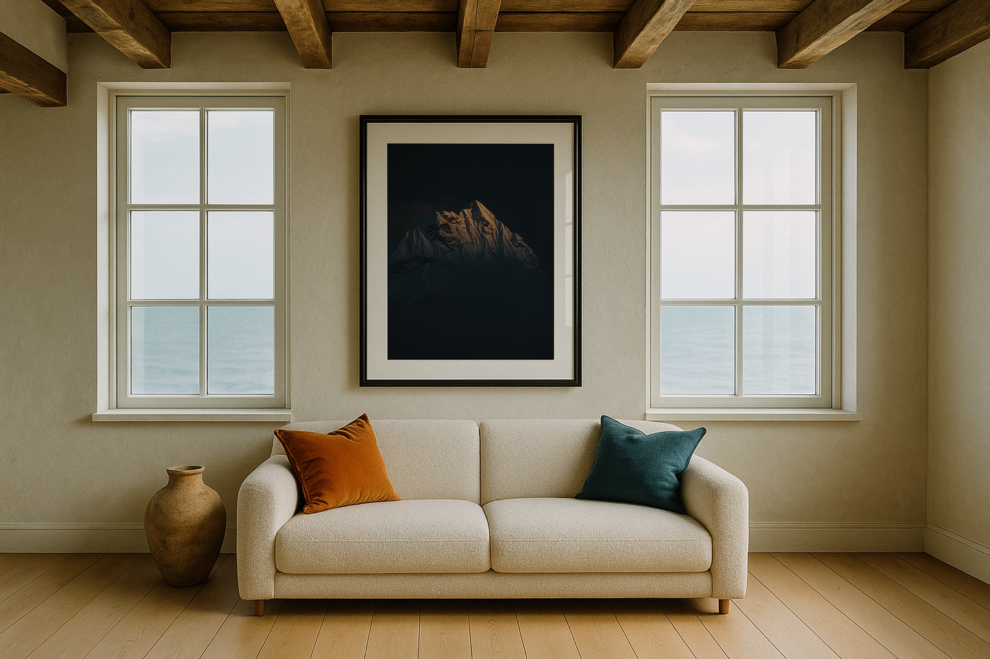Ama Dablam emerging through the clouds