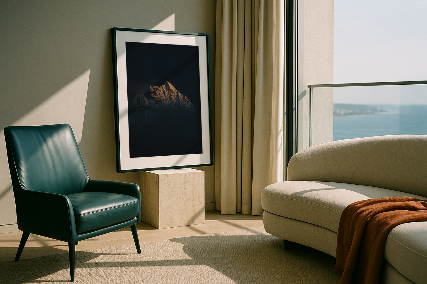 Ama Dablam emerging through the clouds