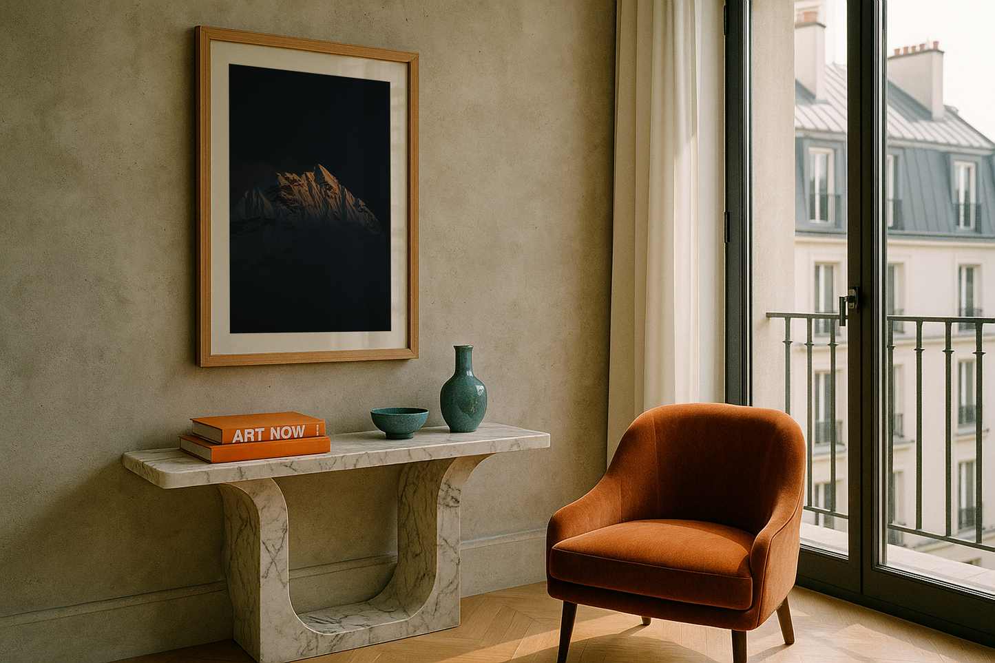Ama Dablam emerging through the clouds