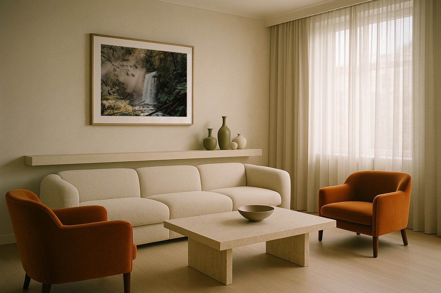 Beams of light at Hopetoun Falls