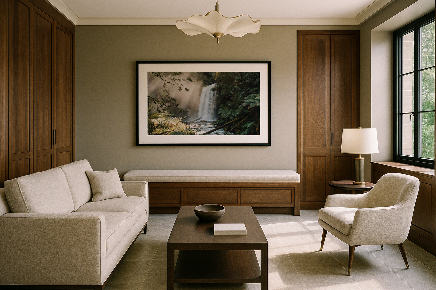 Beams of light at Hopetoun Falls