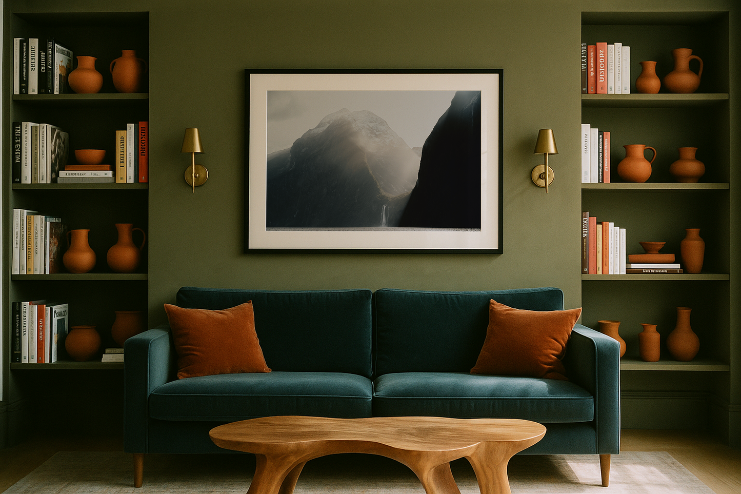 Burst of sunlight into Milford Sound