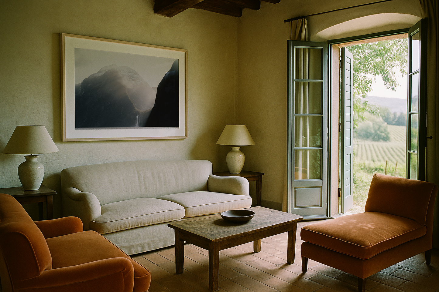Burst of sunlight into Milford Sound