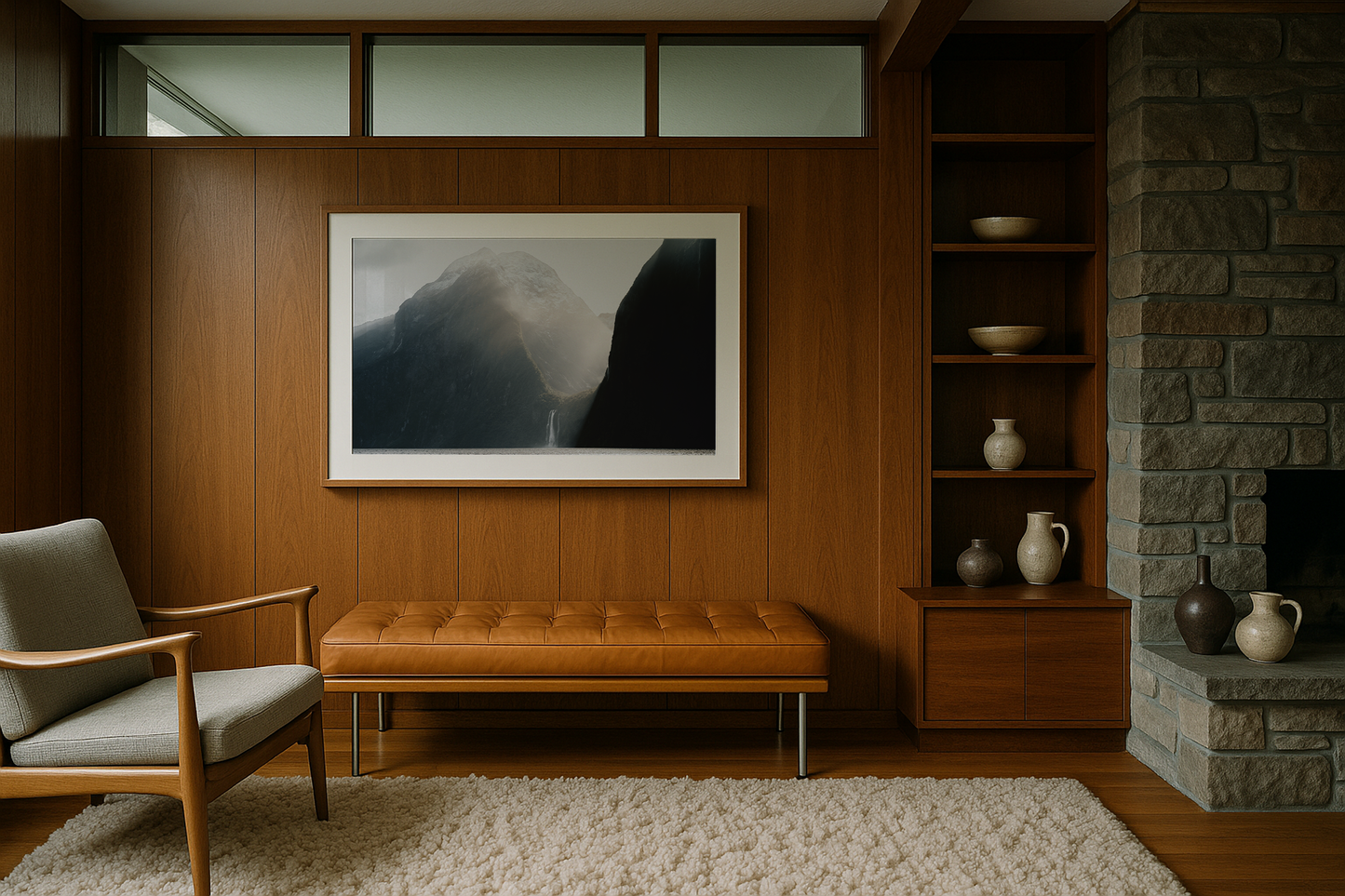 Burst of sunlight into Milford Sound