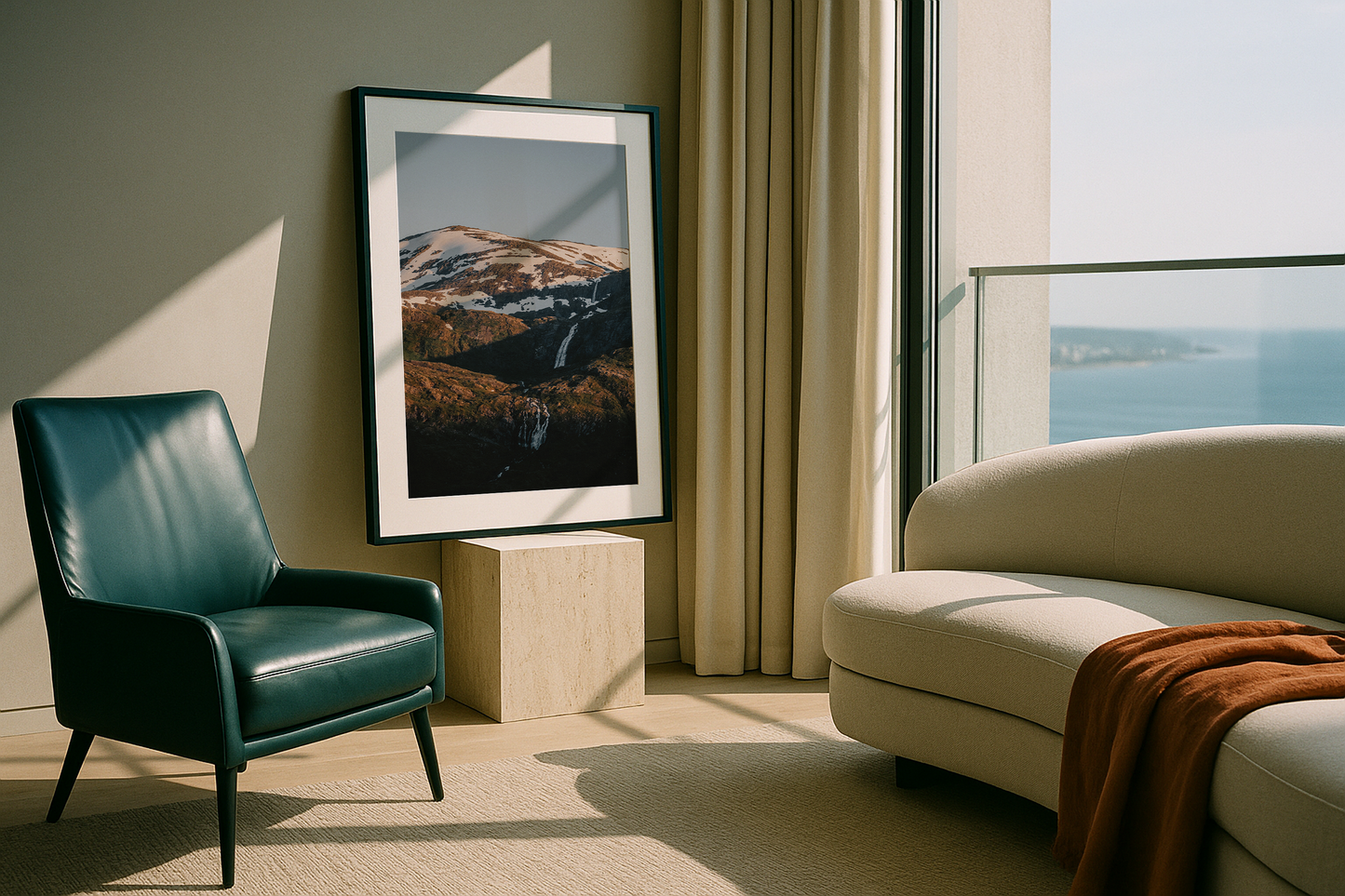 Cascading waterfalls, Norway