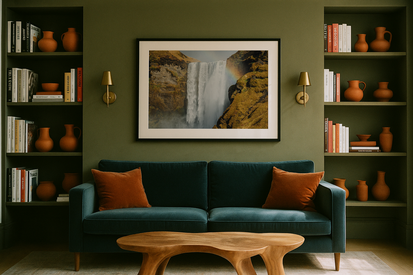 Rainbow infront of Skogafoss