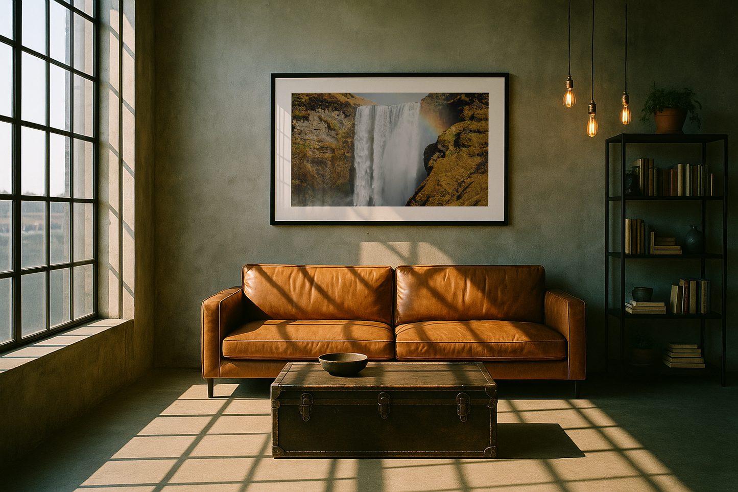 Rainbow infront of Skogafoss