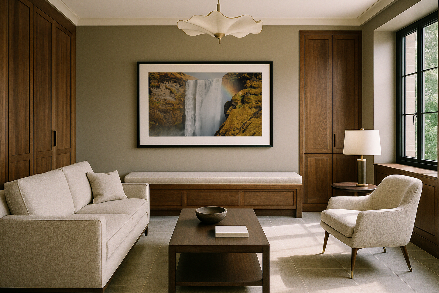 Rainbow infront of Skogafoss