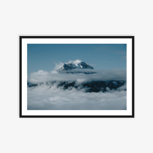Mount Temple over the clouds
